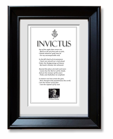 Invictus poem, picture frame